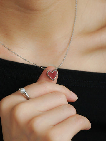 Tallulah Heart Necklace (Silver)