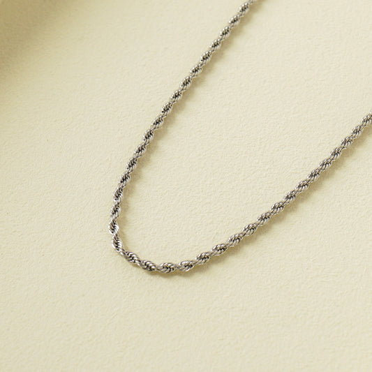 Rope Chain Necklace (Silver)