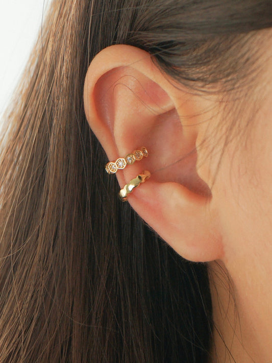 Mabel Hexagon Ear Cuffs