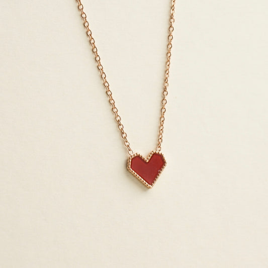 Tallulah Heart Necklace (Rose Gold)
