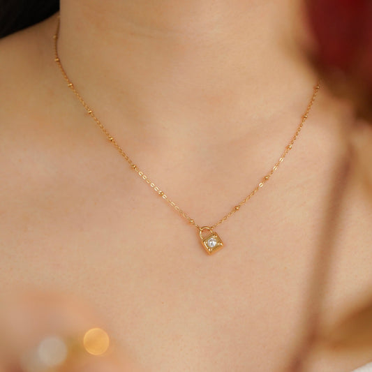Zyla Padlock Necklace