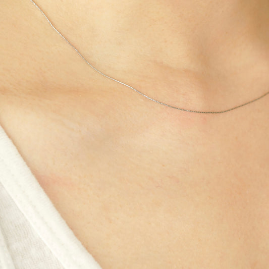 Lana Fine Chain Necklace (Silver)