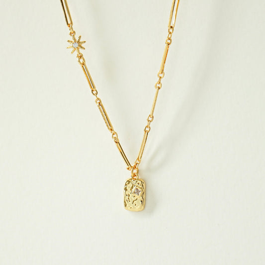 Nala Star Chain Link Necklace (Gold)