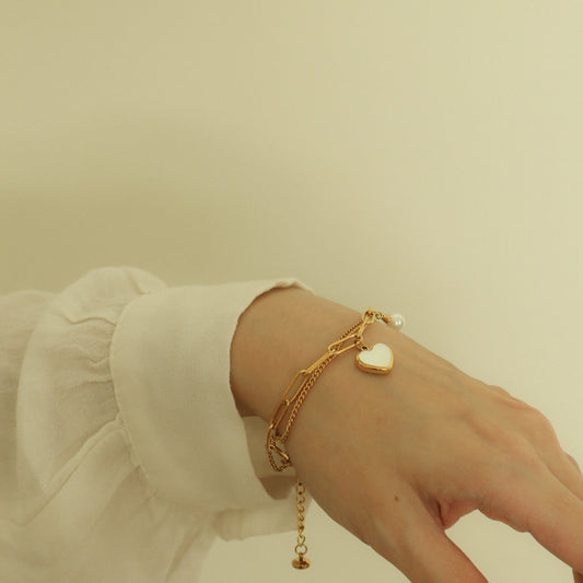 Claire Heart Bracelet (Gold)