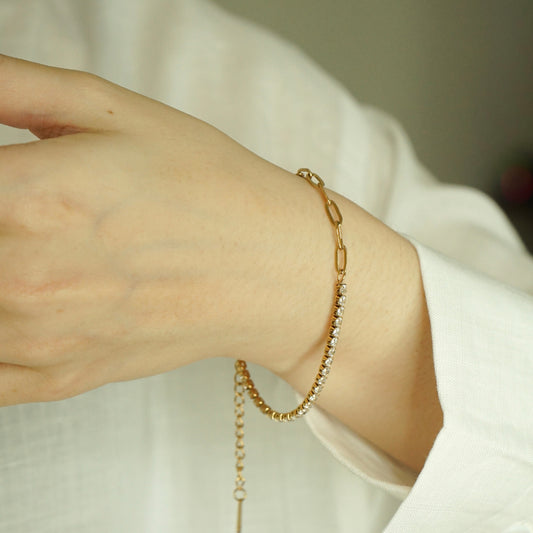 Francisca Chain Link Tennis Bracelet