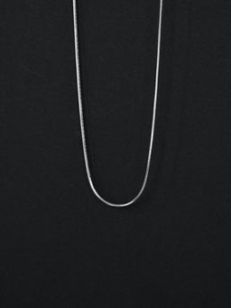 Ulrika Square Snake Chain Necklace (Silver)