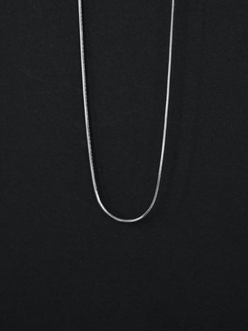 Ulrika Square Snake Chain Necklace (Silver)