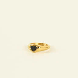 Sevyn Heart Ring (Black)