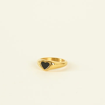 Sevyn Heart Ring (Black)