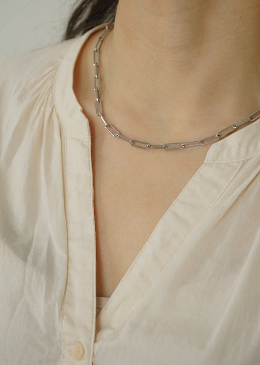 Hayden Chain Link Necklace (Silver)