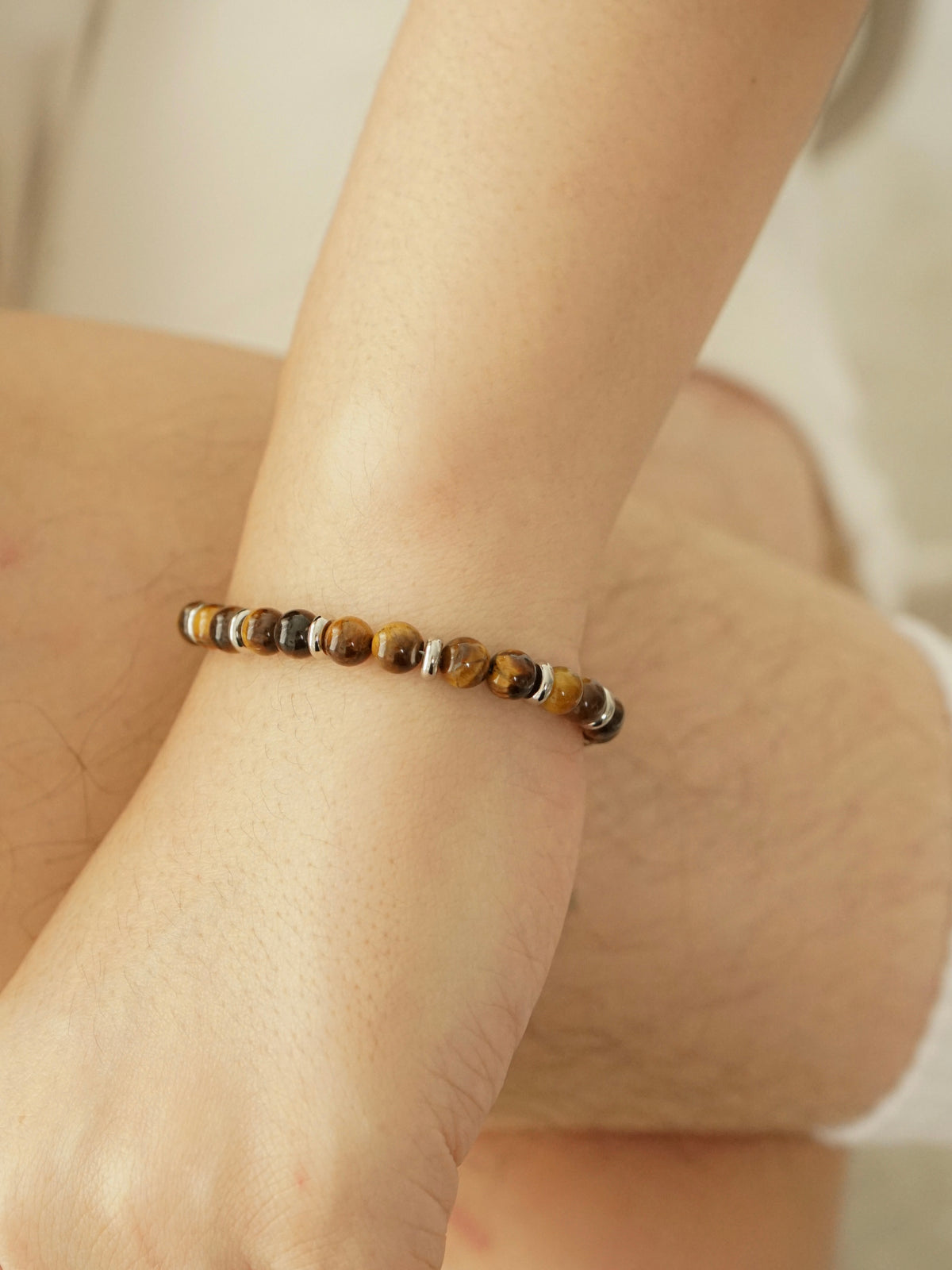 Elias Tiger's Eye Beaded Bracelet