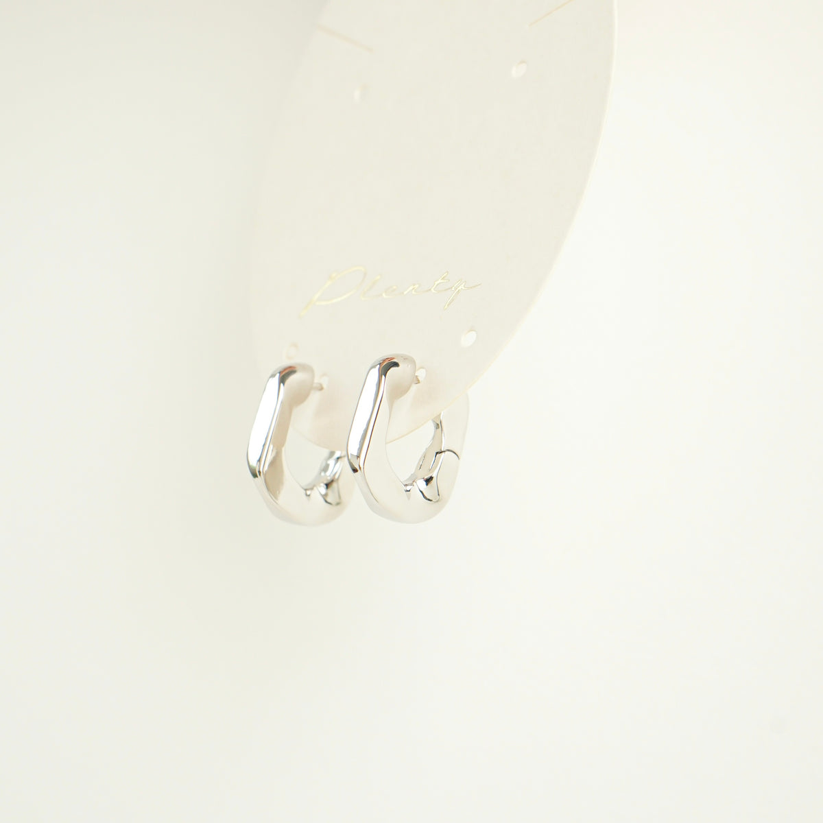 Taliyah Square Hoop Earrings (Silver)