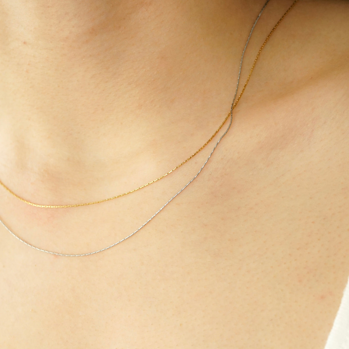 Lana Fine Chain Necklace (Silver)