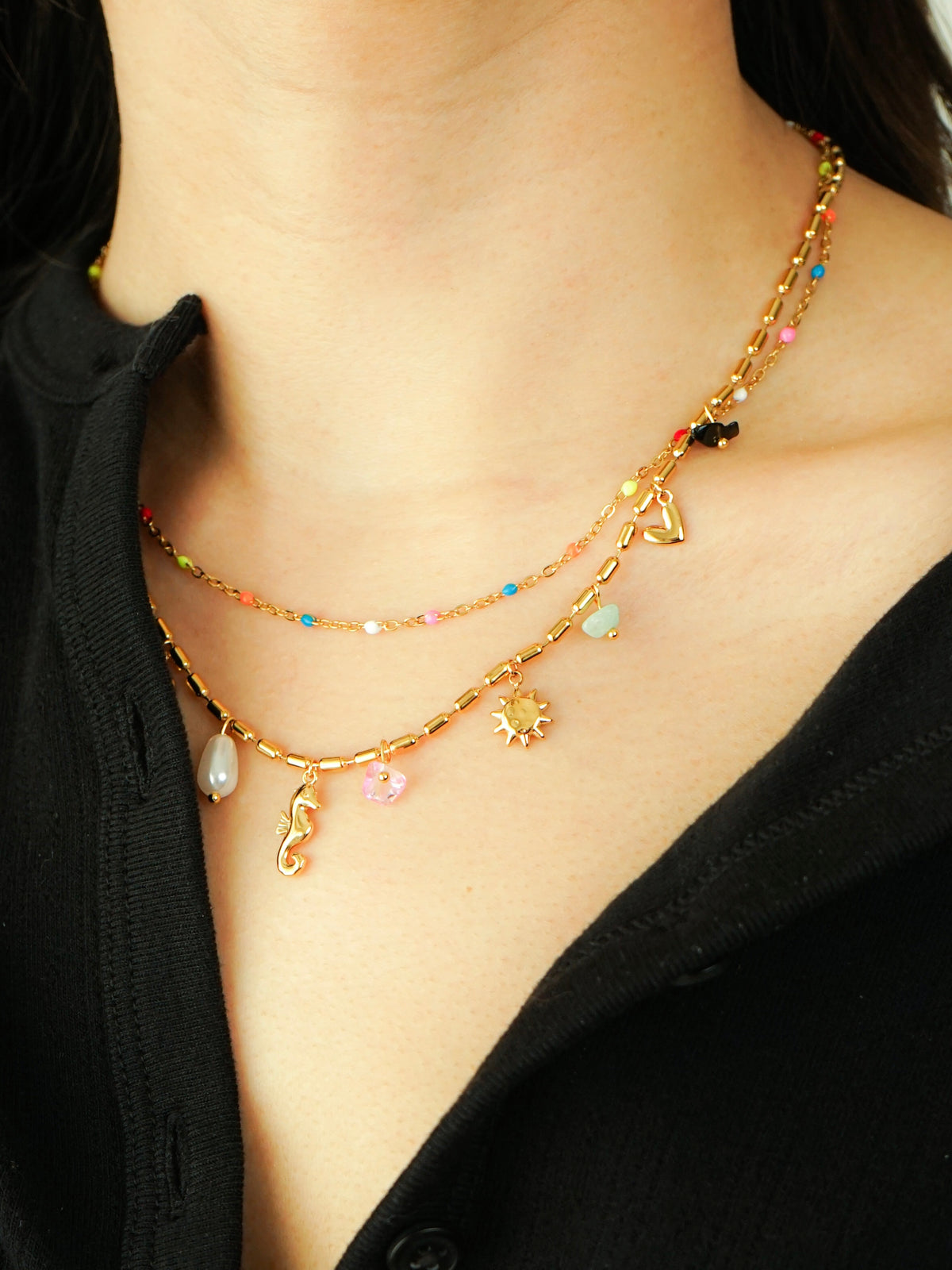 Urith Coastal Charm Layered Necklace
