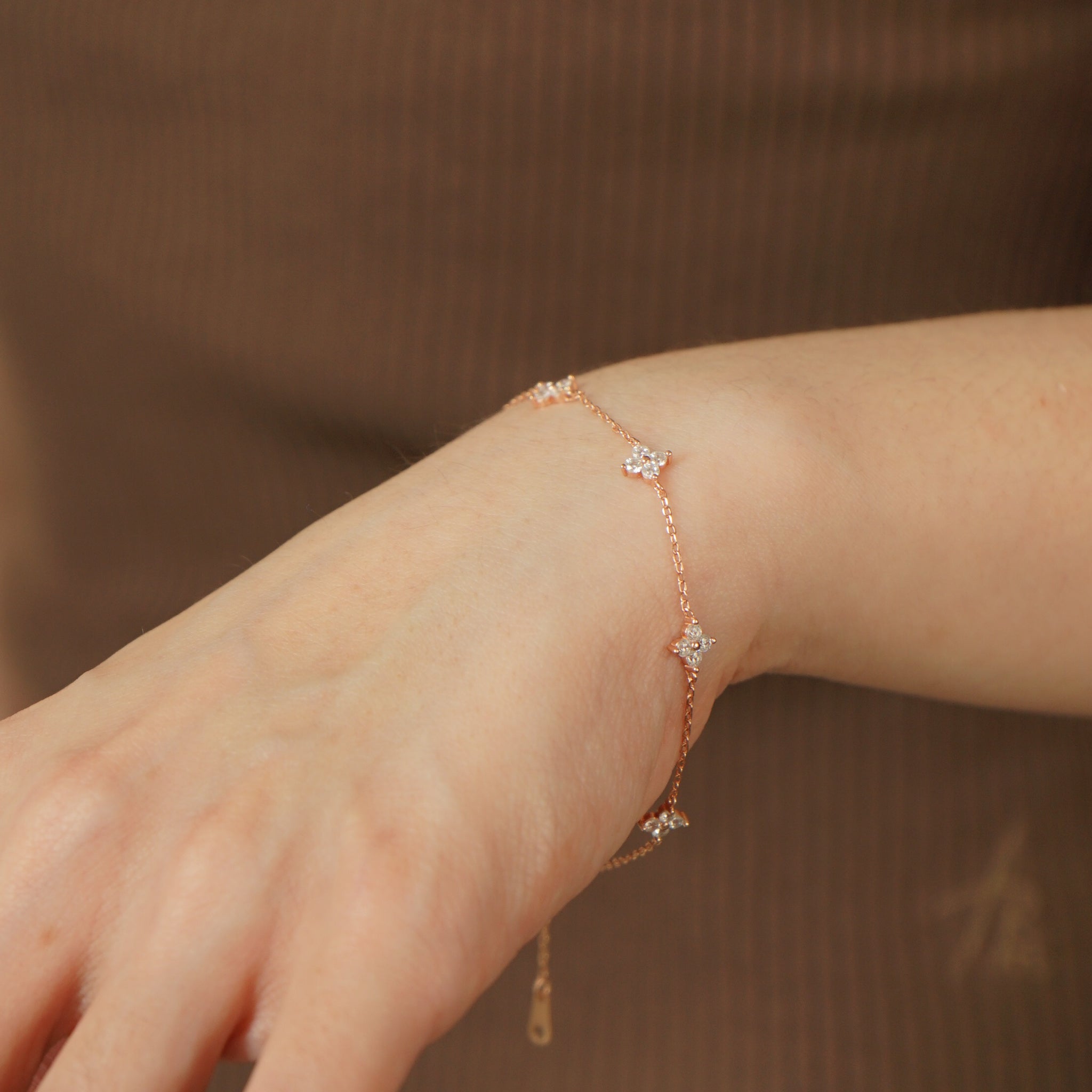 Hailee Clover Bracelet (Rose Gold)