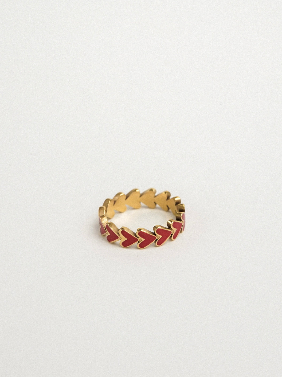 Nyomi Red Heart Eternity Ring