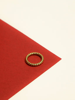 Dua Dome Beaded Ring (Gold)