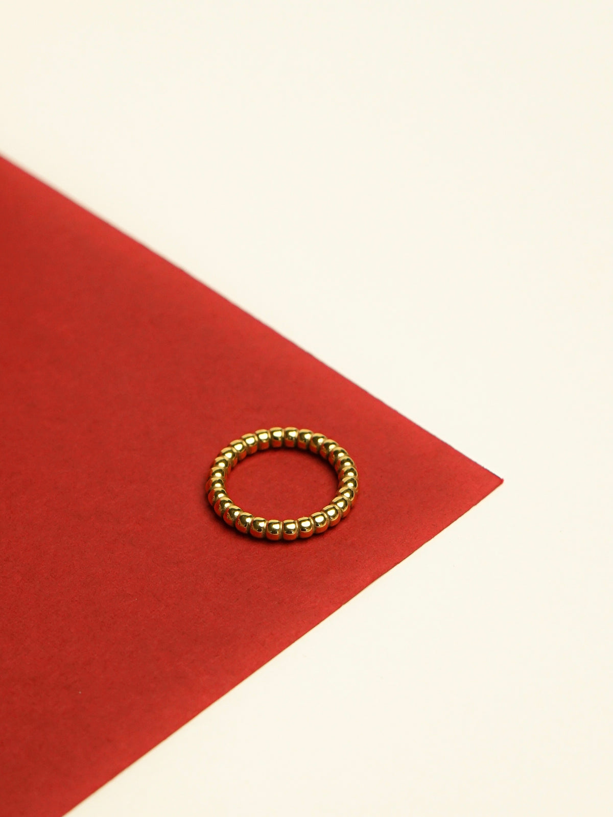 Dua Dome Beaded Ring (Gold)