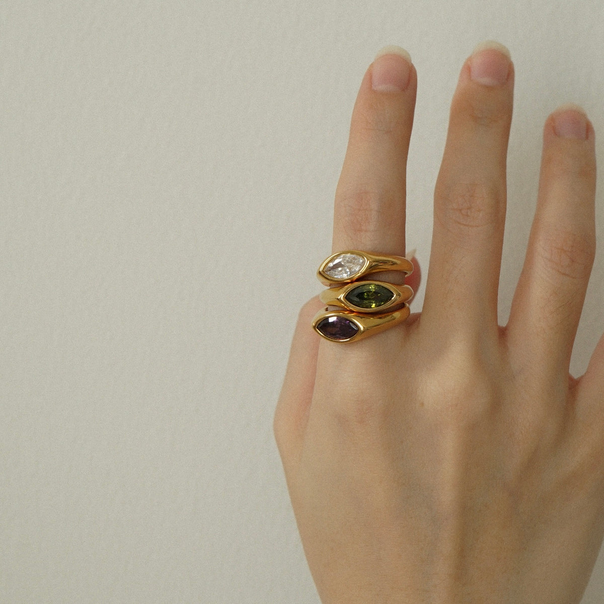 Harlem Marquise Ring (White)