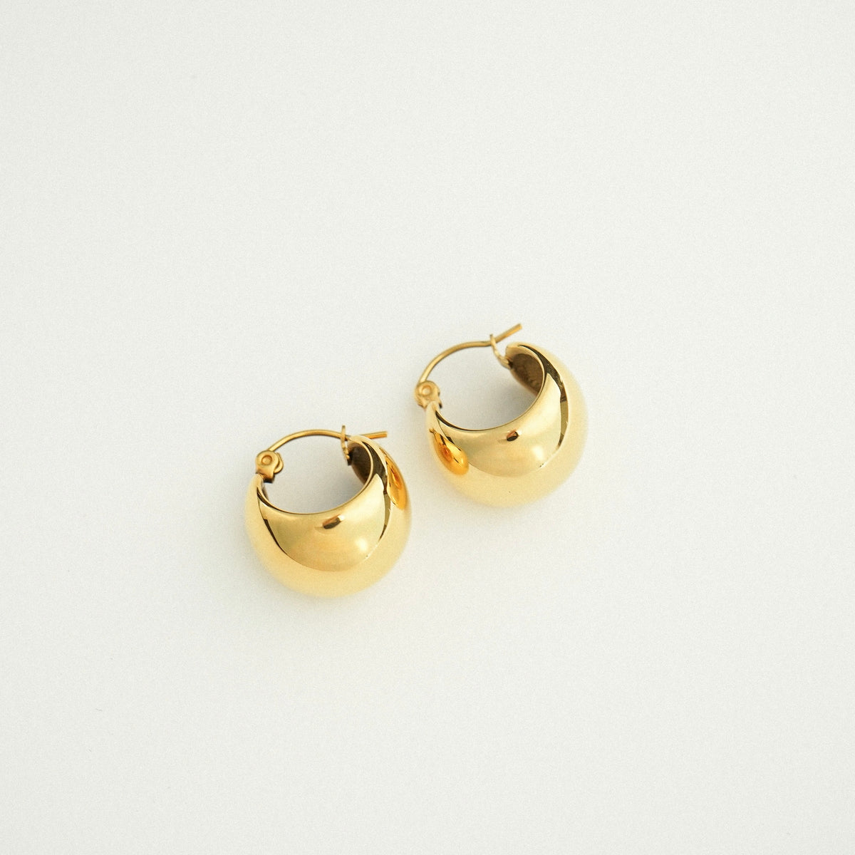 Zhuri Bold Dome Hoop Earrings