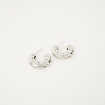 Reyna Celestial Hoop Earrings (Silver)