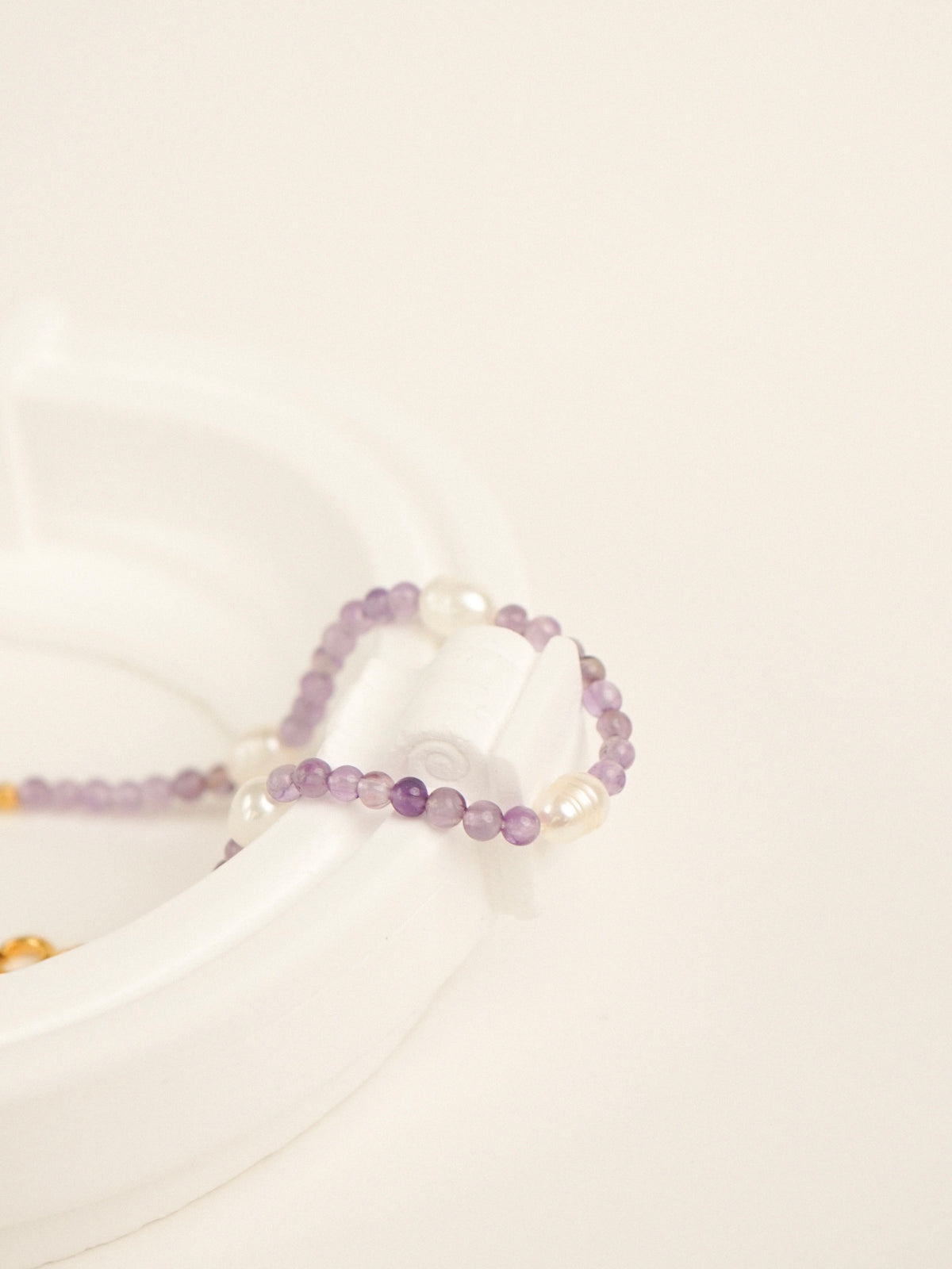 Novah Amethyst Beaded Bracelet