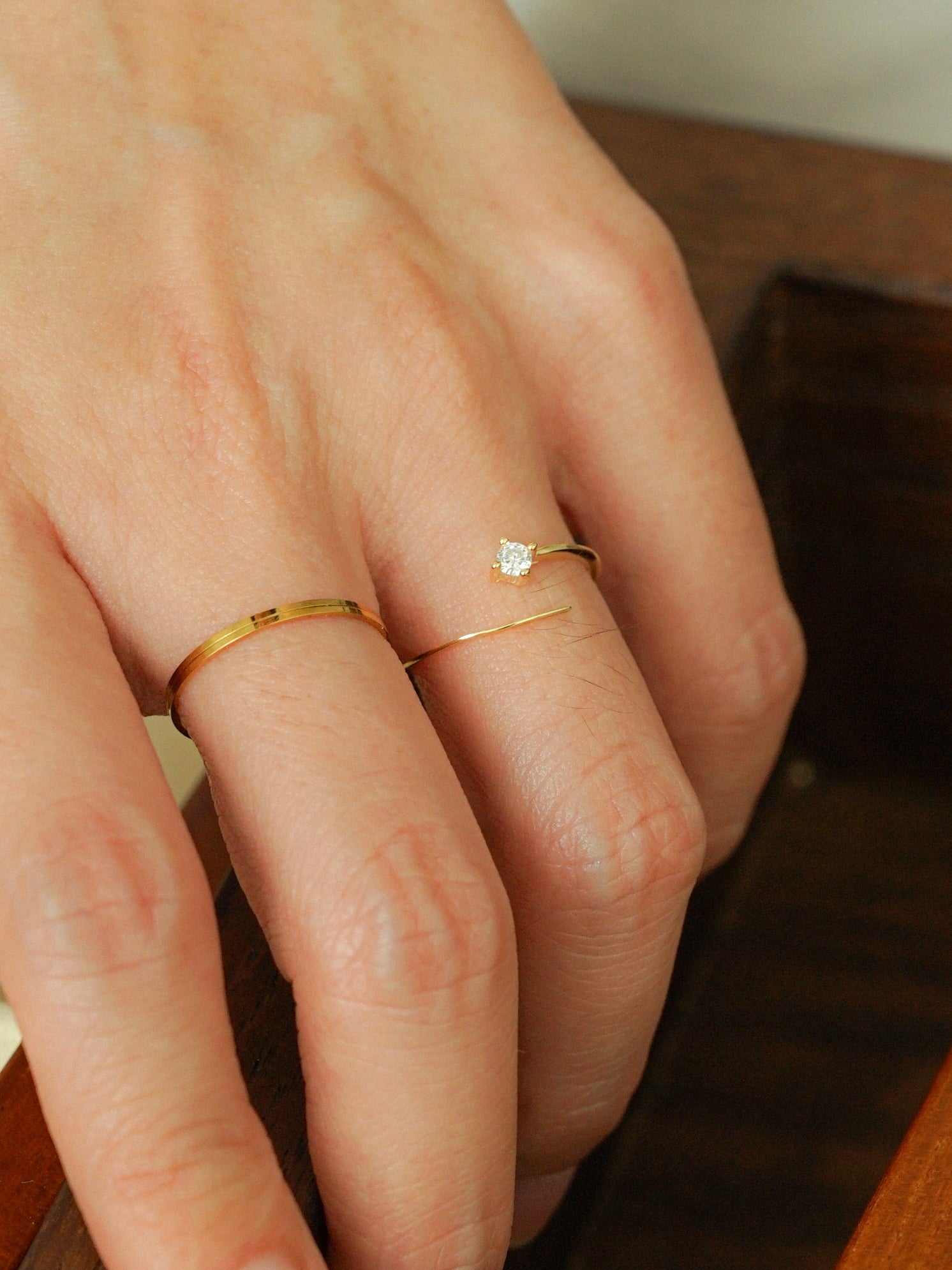 Darla Meteor Thin Ring (Gold)