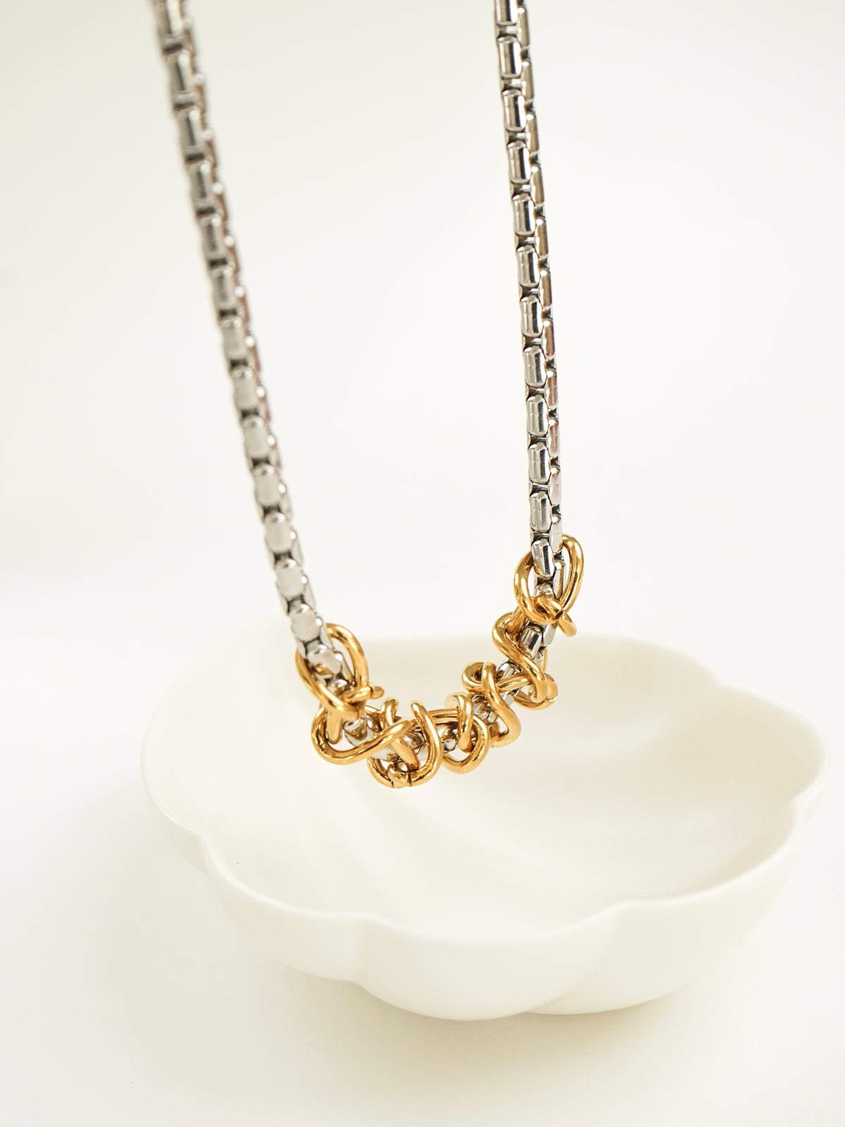 Patrick Duo Tone Interwoven Necklace