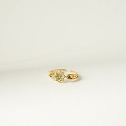 Quinnie Adjustable Ring (Olive Green)