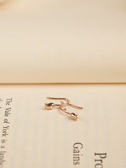 Paula Tulip Hook Earrings (Rose Gold)