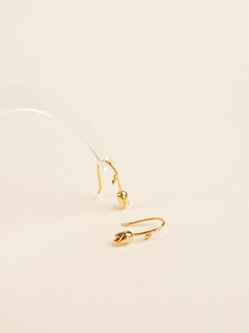 Paula Tulip Hook Earrings (Gold)