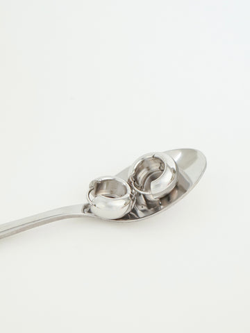 Legacy Chunky Huggie Earrings (Silver)