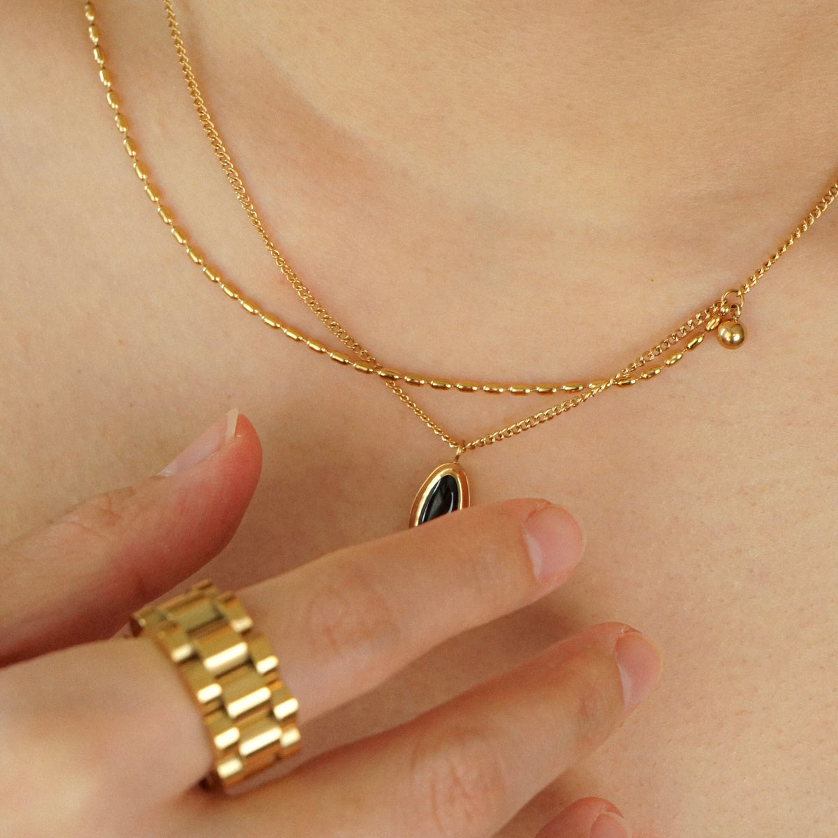Gisselle Layered Necklace (Gold)