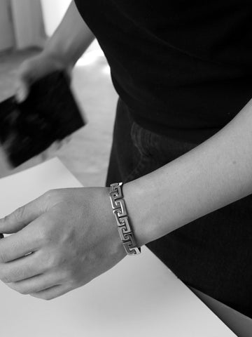 Benjamin Greek Key Chain Link Bracelet