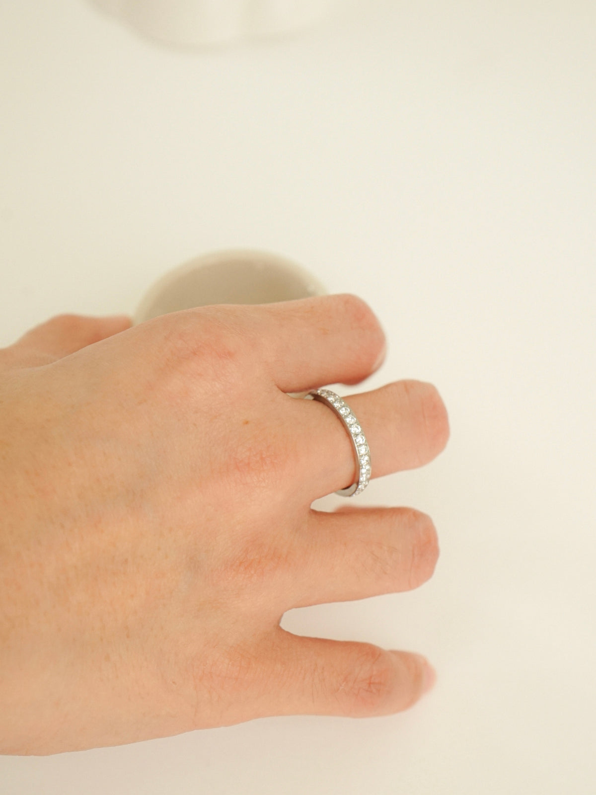 Selene Eternity Pavé Ring (Silver)