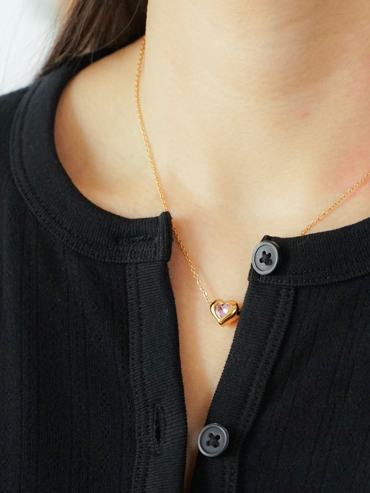 Queen Blush Heart Necklace