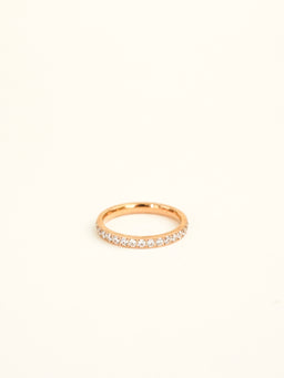 Selene Eternity Pavé Ring (Rose Gold)
