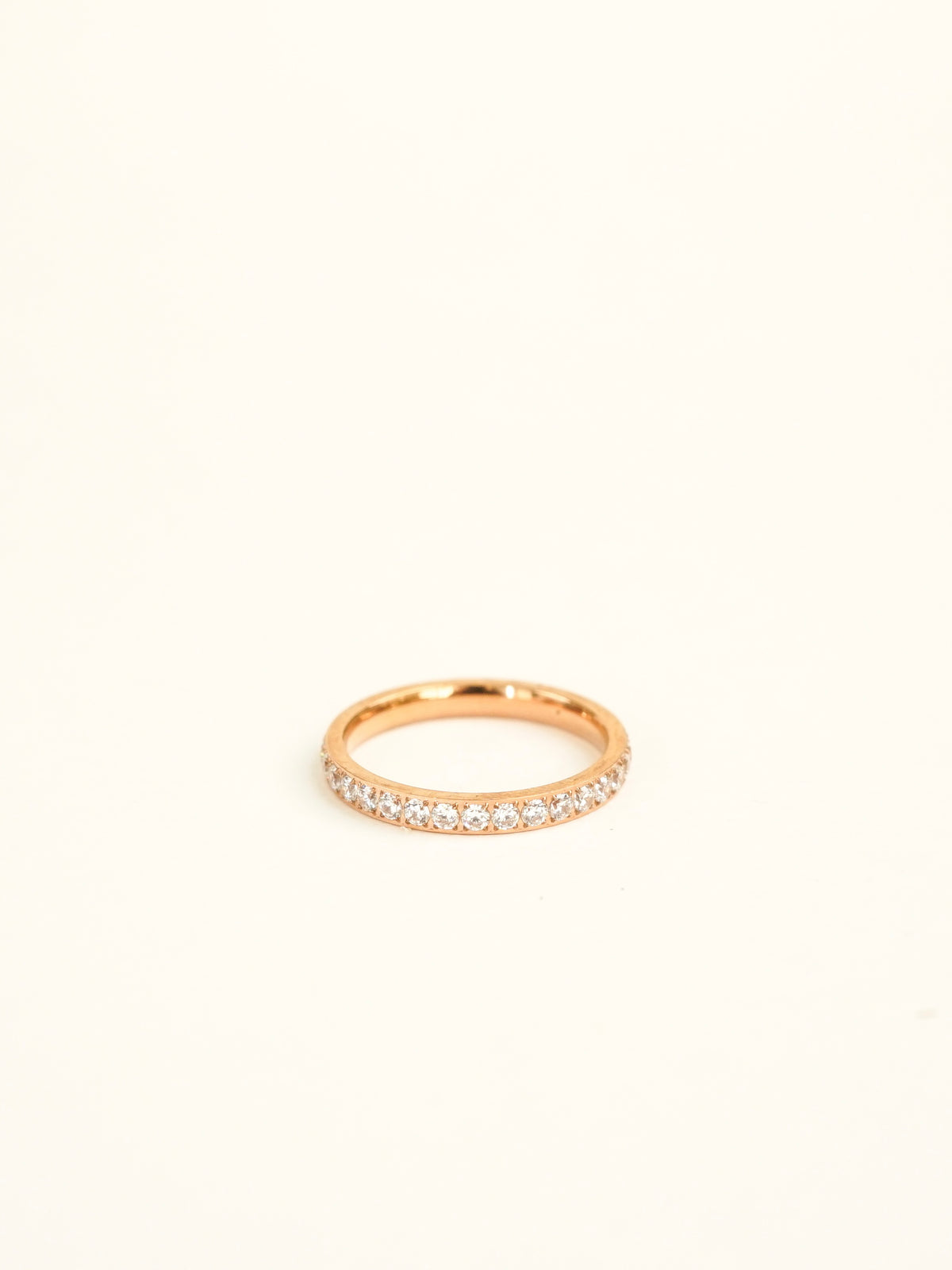 Selene Eternity Pavé Ring (Rose Gold)