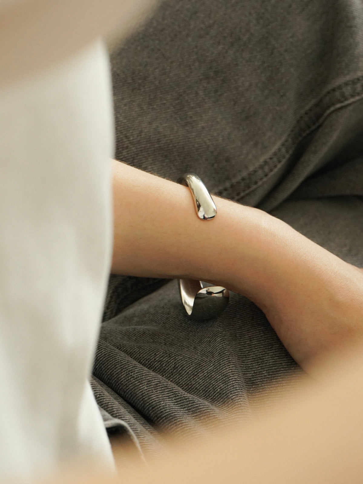 Malani Open Cuff Bangle (Silver)