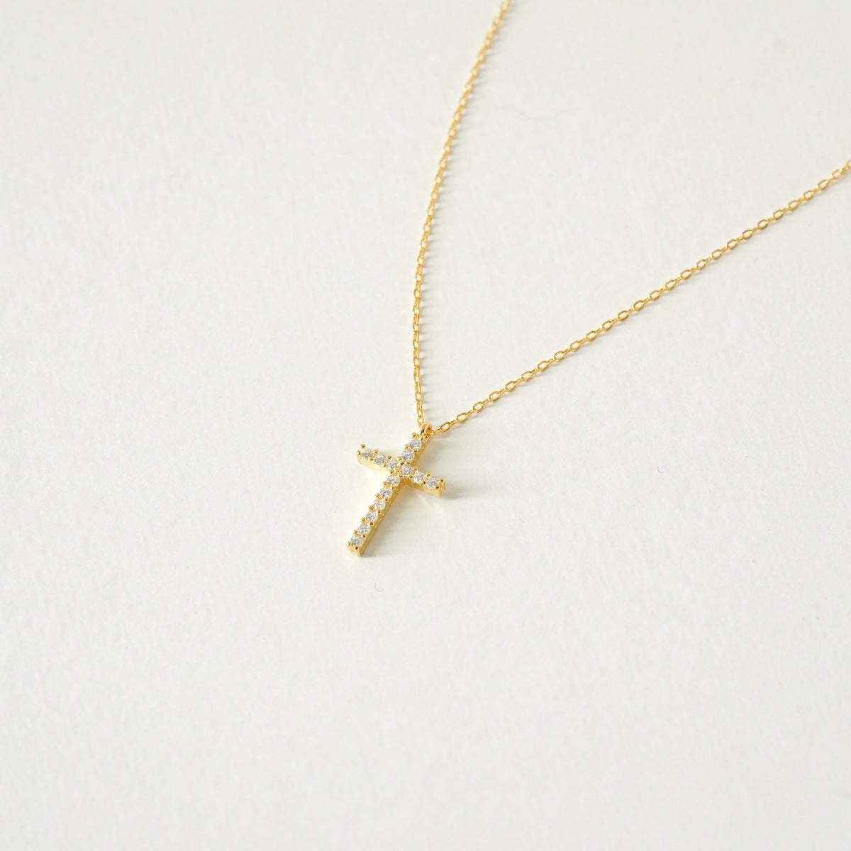Arielle Cross Necklace (Gold)