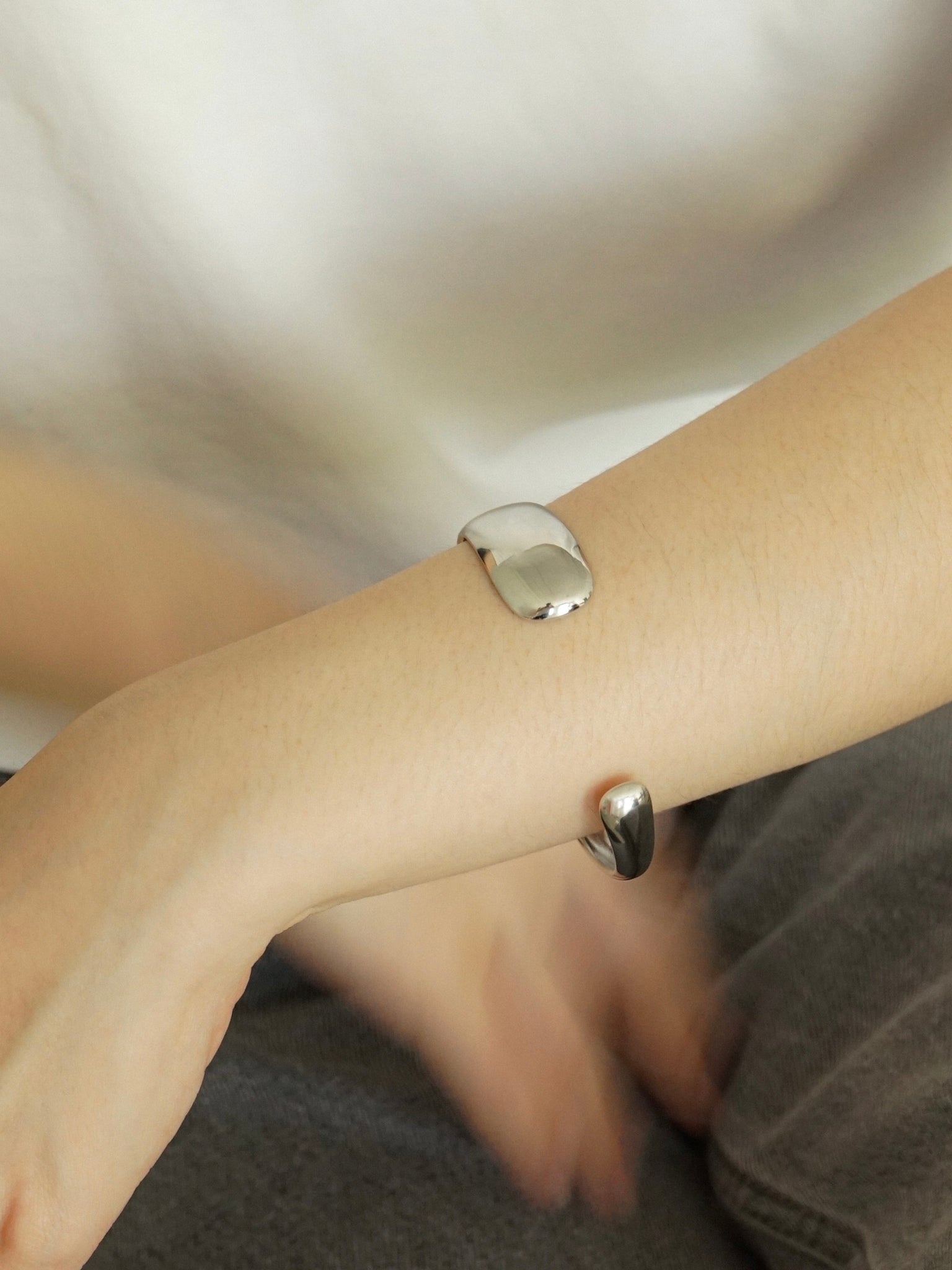 Malani Open Cuff Bangle (Silver)