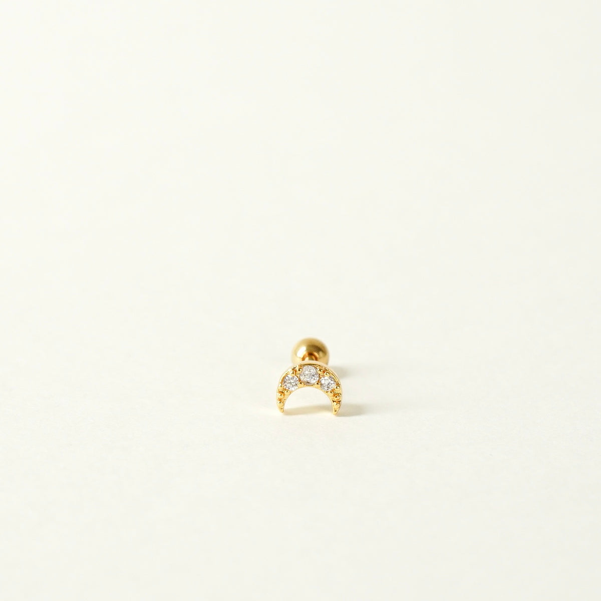 Nellie Moon Barbell Earring (Gold)