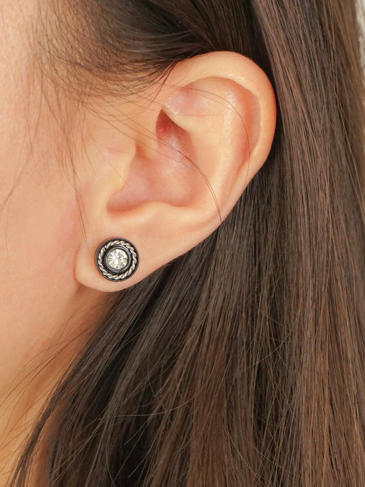 Peter Barbell Earrings (Black)