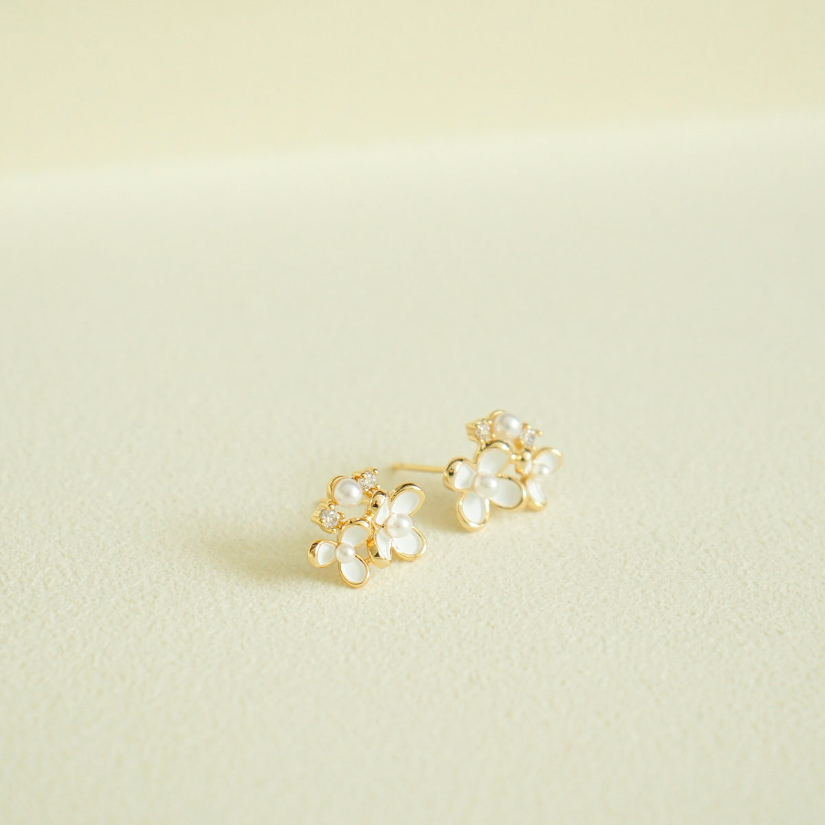 Yelena White Bloom Earrings