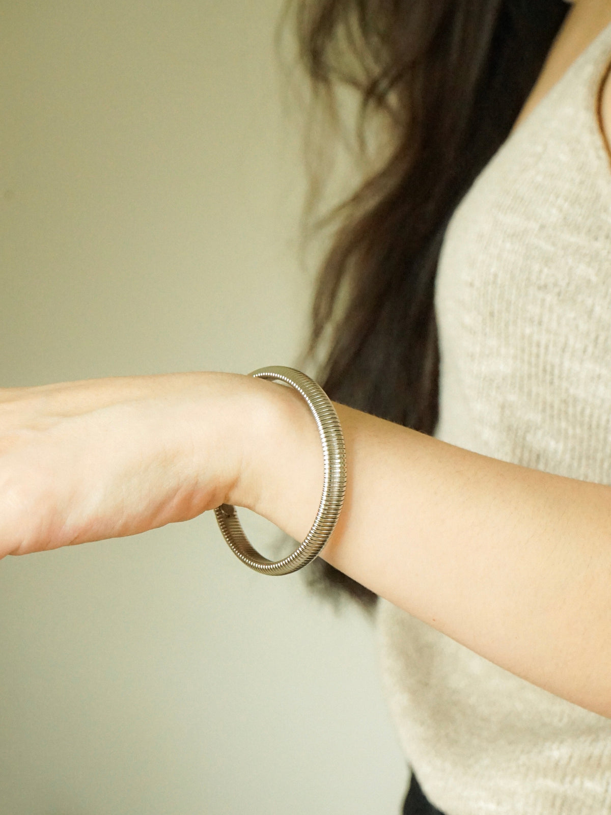 Louise Flex Snake Chain Bracelet (Silver)