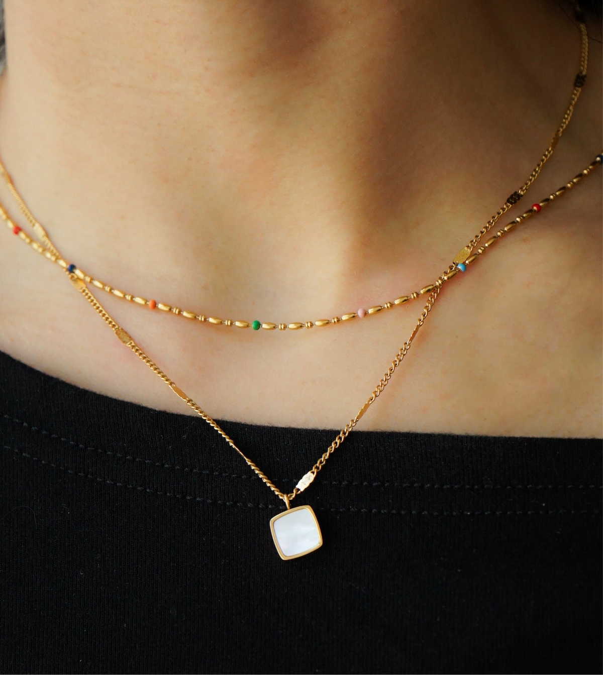 Cassie Mother of Pearl Necklace