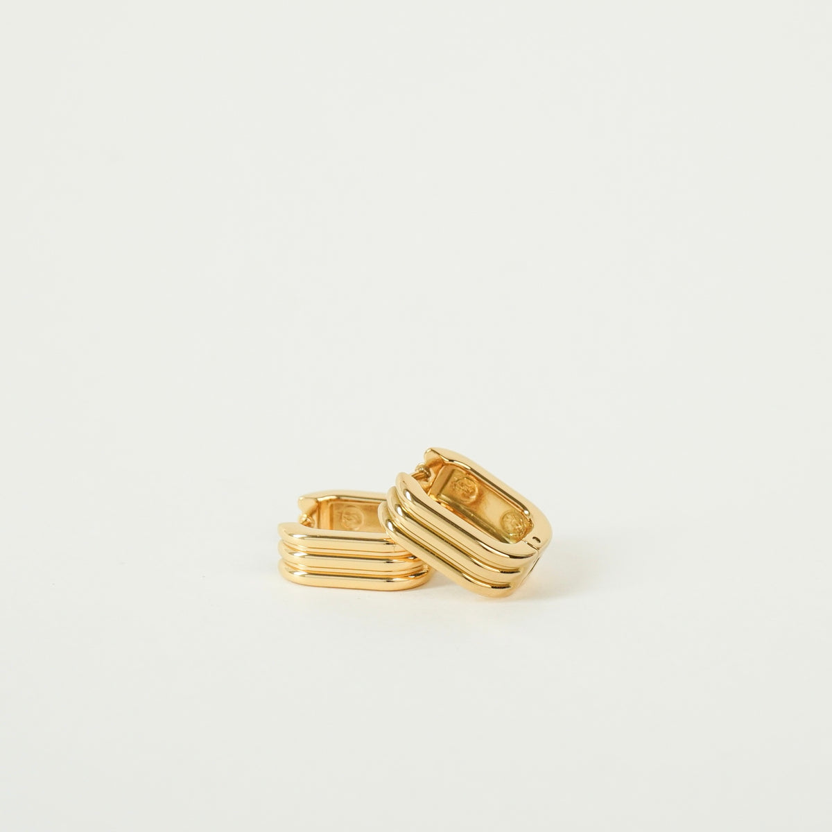 Kenna Square Hoop Earrings (Gold)