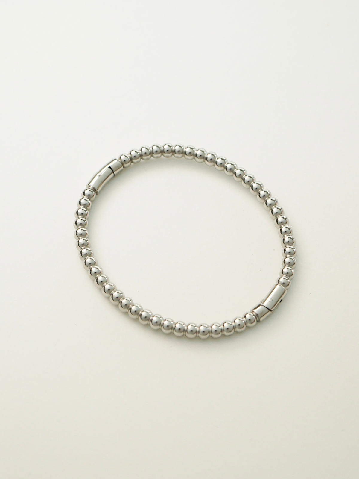 Belle Beaded Bangle (Silver)