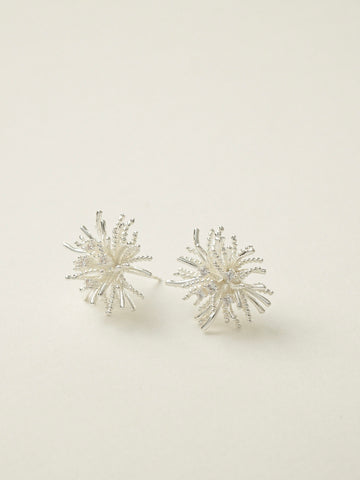 Jaysea Anemone Stud Earrings (Silver)