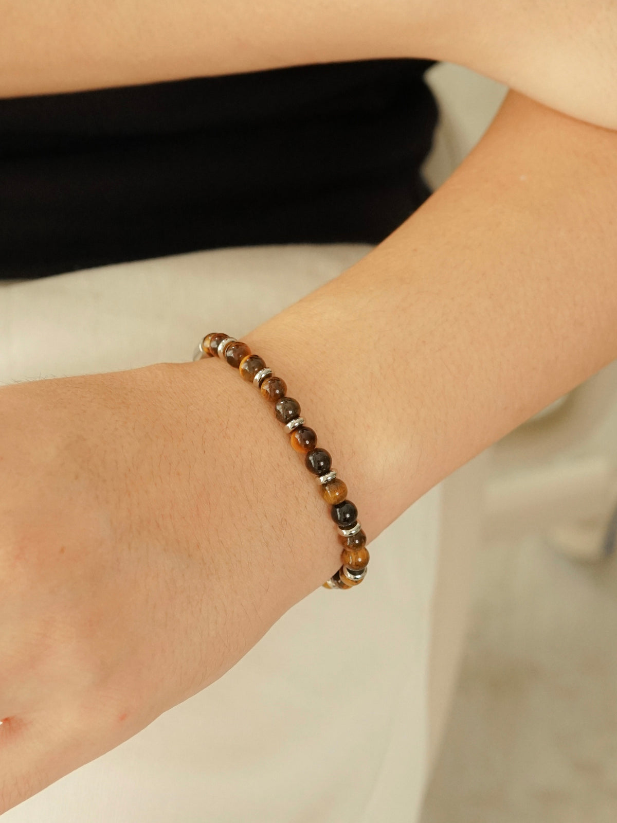 Elias Tiger's Eye Beaded Bracelet